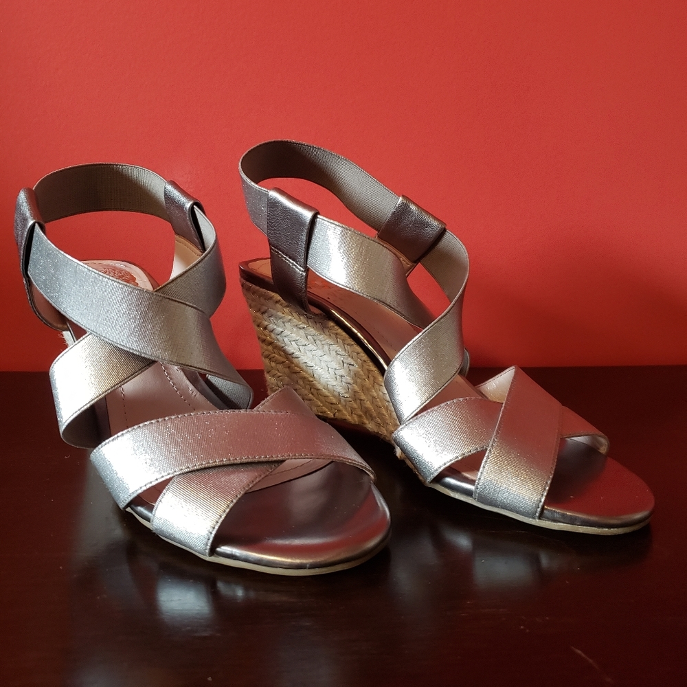 Stylish Silver Wedge Sandals